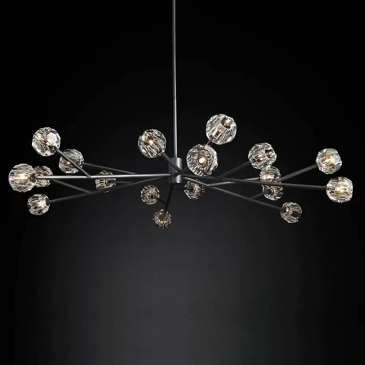 Kristal Glass Round Chandelier 72" - thebelacan