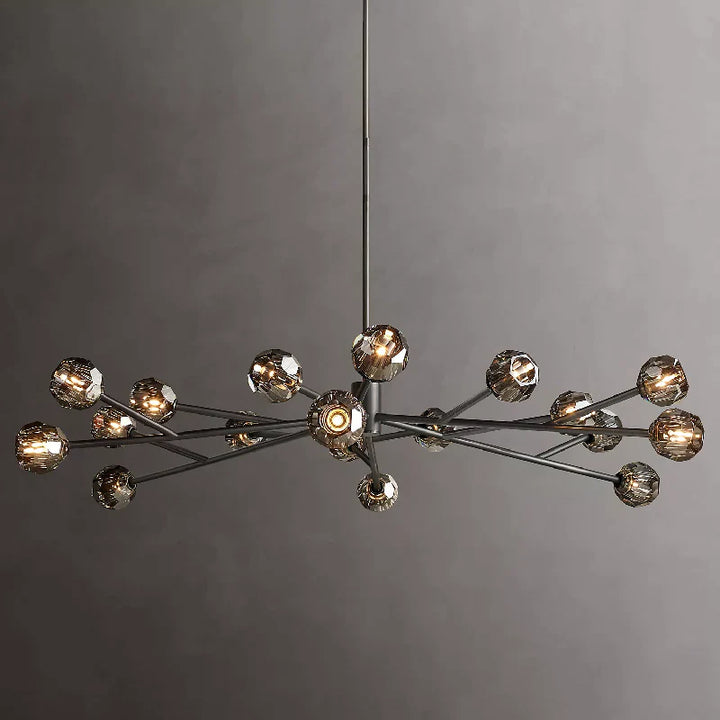 Kristal Glass Round Chandelier 72" - thebelacan