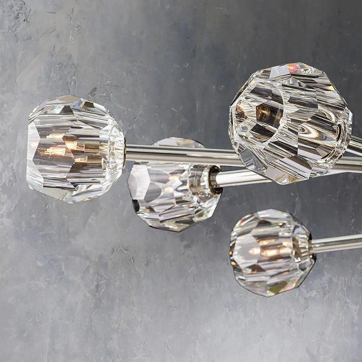 Kristal Glass Round Chandelier 72" - thebelacan