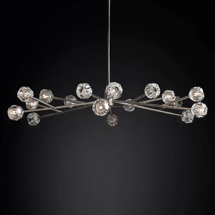 Kristal Glass Round Chandelier 72" - thebelacan