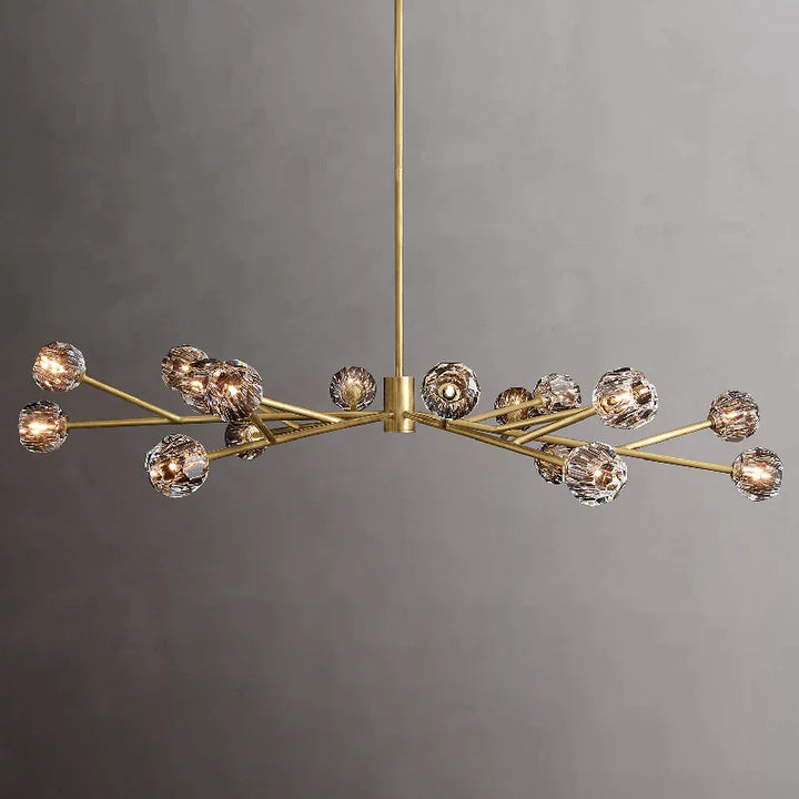 Kristal Glass Round Chandelier 72" - thebelacan