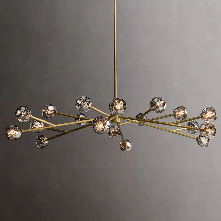 Kristal Glass Round Chandelier 72" - thebelacan