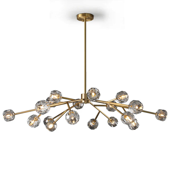 Kristal Glass Round Chandelier 60" - thebelacan