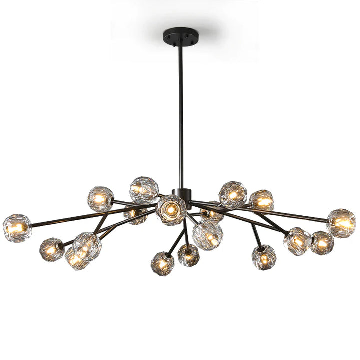 Kristal Glass Round Chandelier 60" - thebelacan