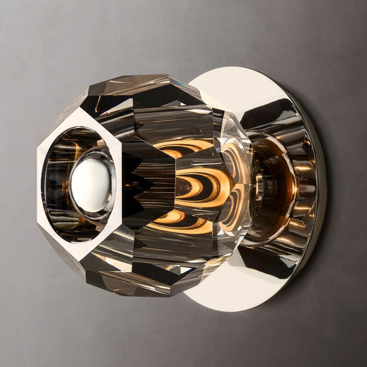 Kristal Smoke Glass Petite Wall Sconce - ebuylight