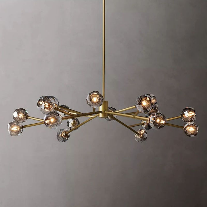 Kristal Glass Round Chandelier 60" - thebelacan