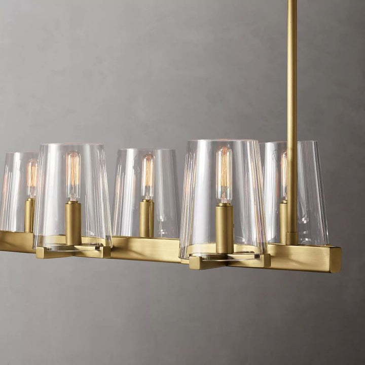 Kuseau Glass Linear Chandelier 49" - ebuylight