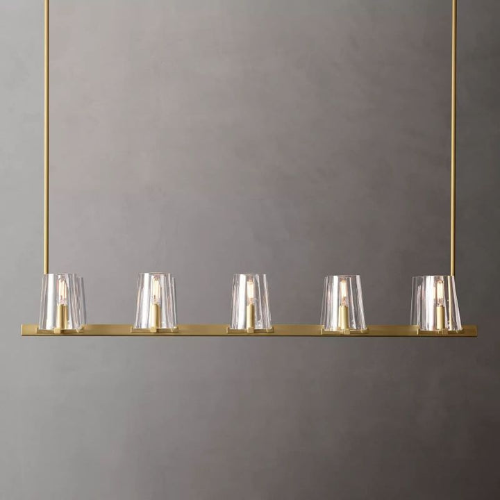 Kuseau Glass Linear Chandelier 49" - ebuylight