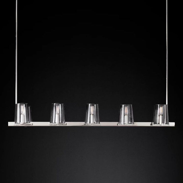 Kuseau Glass Linear Chandelier 60" - ebuylight