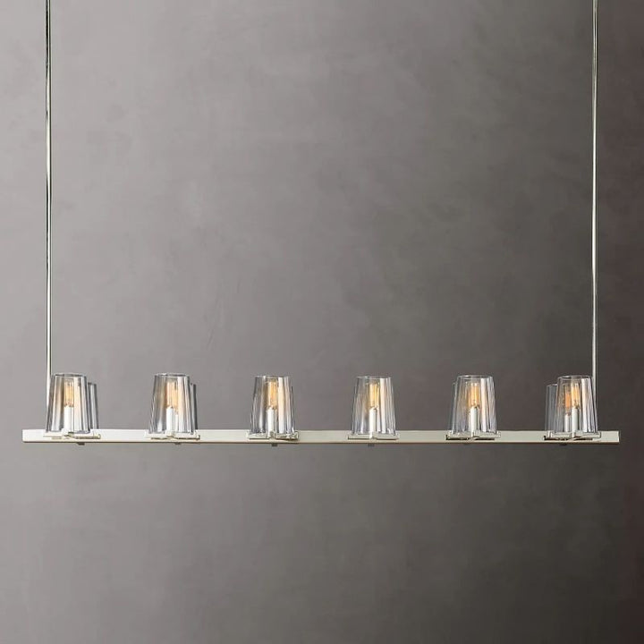 Kuseau Glass Linear Chandelier 60" - ebuylight