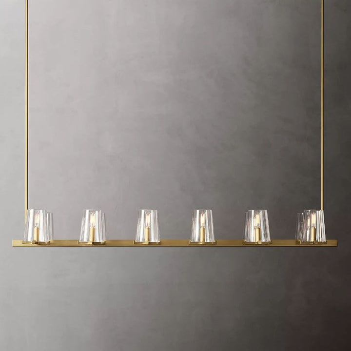 Kuseau Glass Linear Chandelier 60" - ebuylight