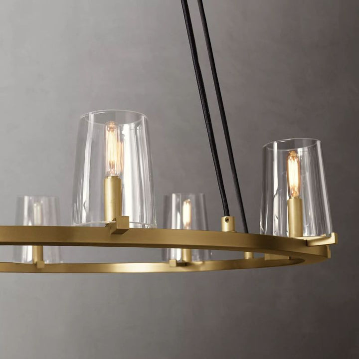 Kuseau Glass Round Chandelier 36" - ebuylight