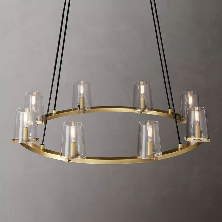 Kuseau Glass Round Chandelier 36" - ebuylight