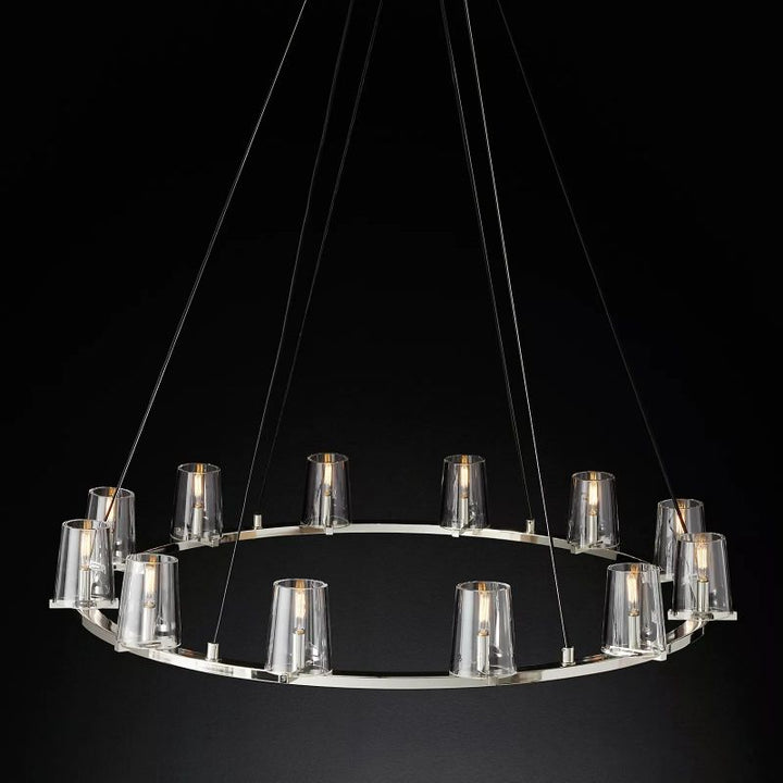 Kuseau Glass Round Chandelier 48" - ebuylight