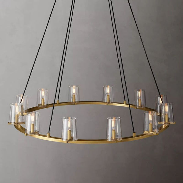 Kuseau Glass Round Chandelier 48" - ebuylight