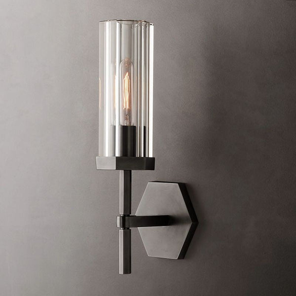 Lambert Hexagonal Short Wall Sconce - ebuylight