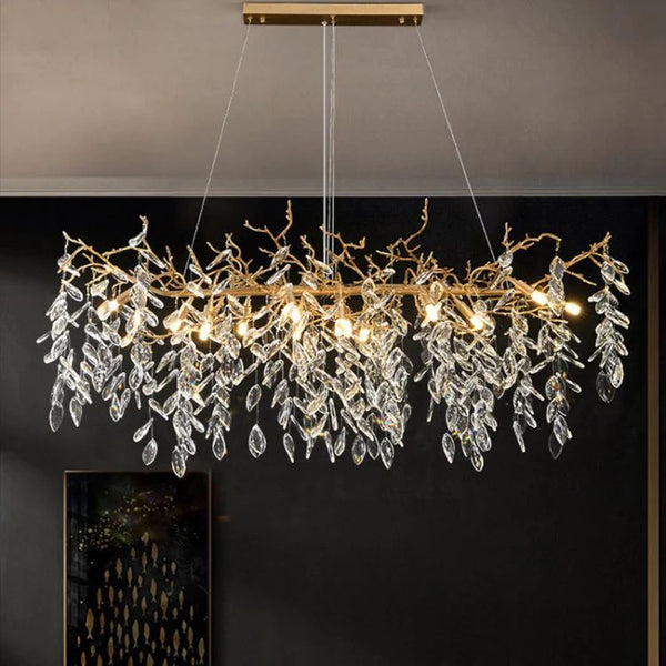 Lorna Linear Gold Chandeliers Tree Branch Kitchen - ebuylight