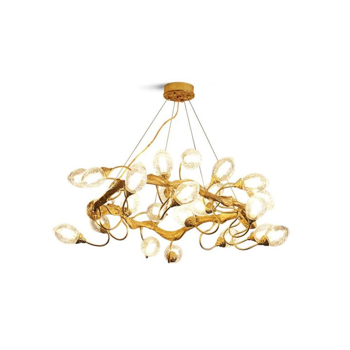 Lotus Brass Branch Chandelier - ebuylight