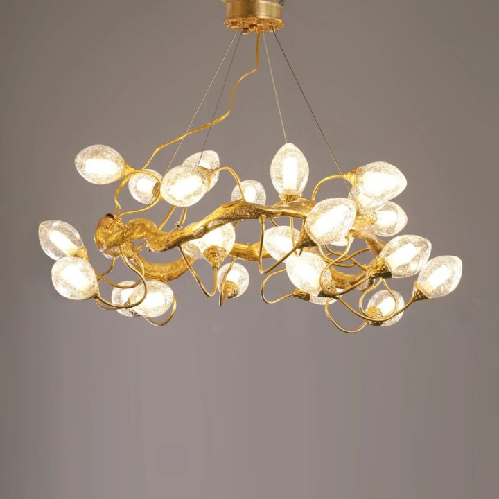 Lotus Brass Branch Chandelier - ebuylight