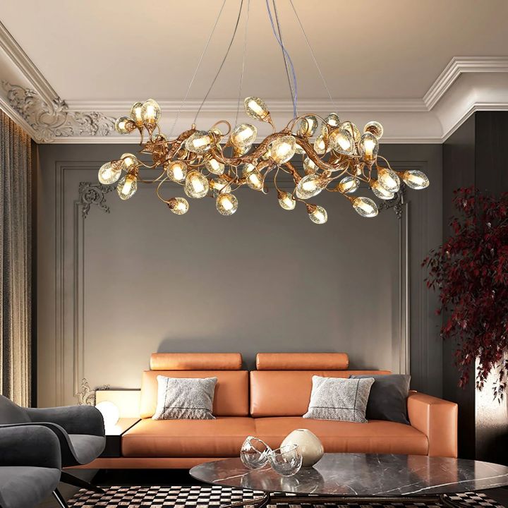 Lotus Brass Branch Chandelier - ebuylight