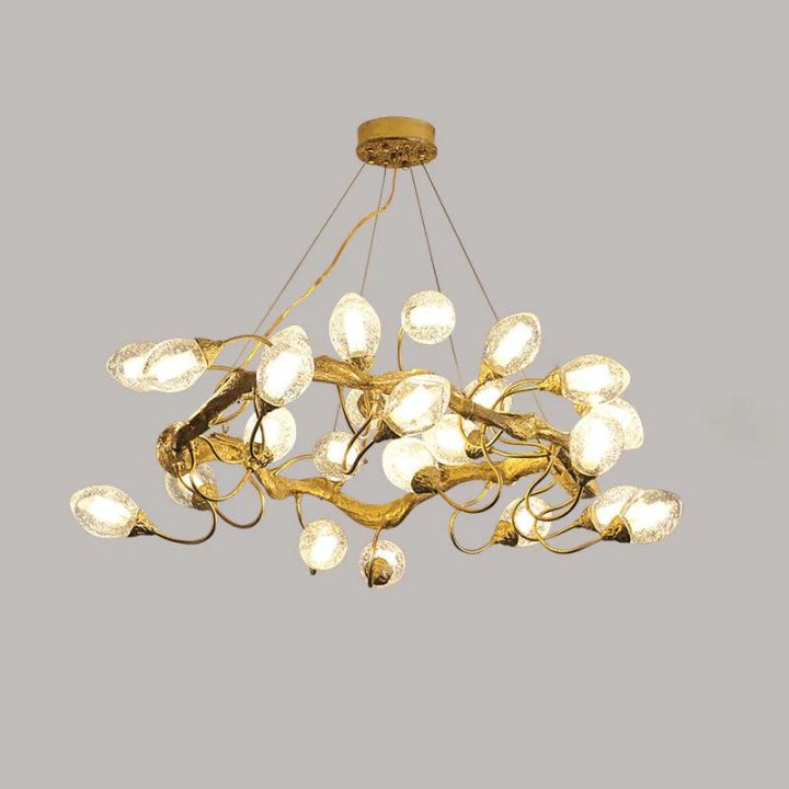 Lotus Brass Branch Chandelier - ebuylight