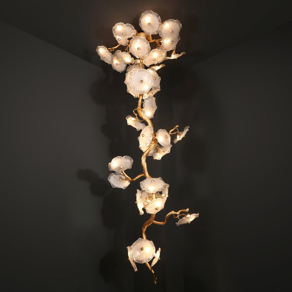 Magnolia Modern Luxury Branch Chandelier For Staircase - ebuylight