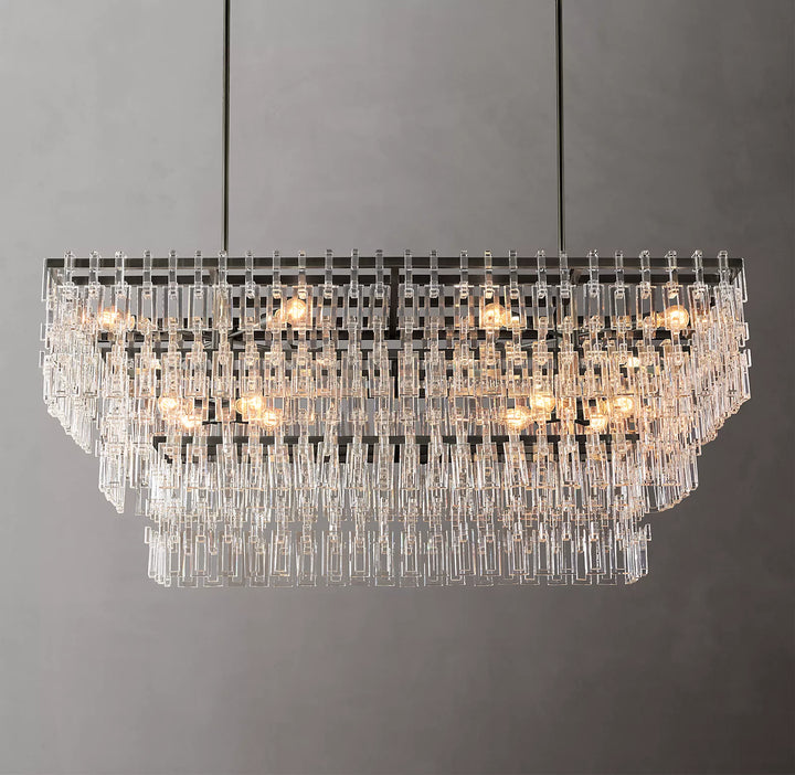 Margerie 3-Tier Rectangular Chandelier 60" - ebuylight