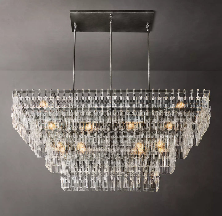 Margerie 4-Tier Rectangular Chandelier 72" - ebuylight