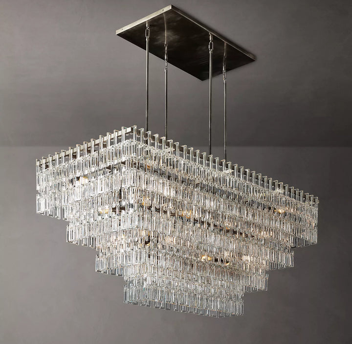 Margerie 4-Tier Rectangular Chandelier 72" - ebuylight