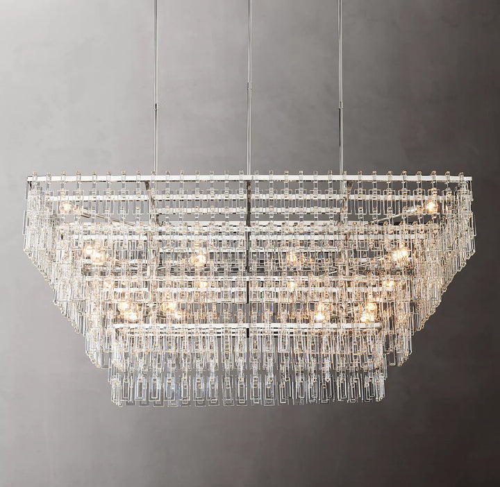 Margerie 4-Tier Rectangular Chandelier 72" - ebuylight