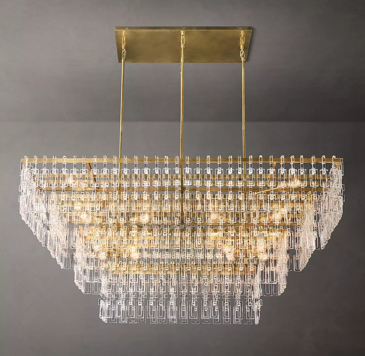 Margerie 4-Tier Rectangular Chandelier 72" - ebuylight