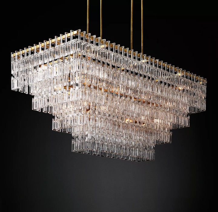 Margerie 4-Tier Rectangular Chandelier 72" - ebuylight