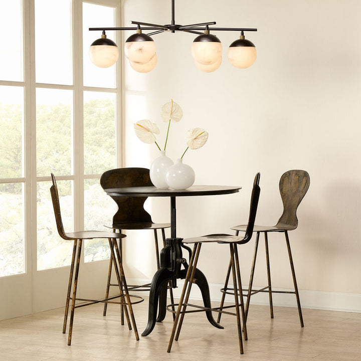 Metro Alabaster 6 Light Chandelier - thebelacan