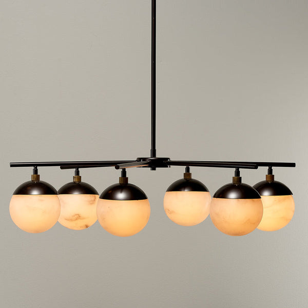 Metro Alabaster 6 Light Chandelier - thebelacan