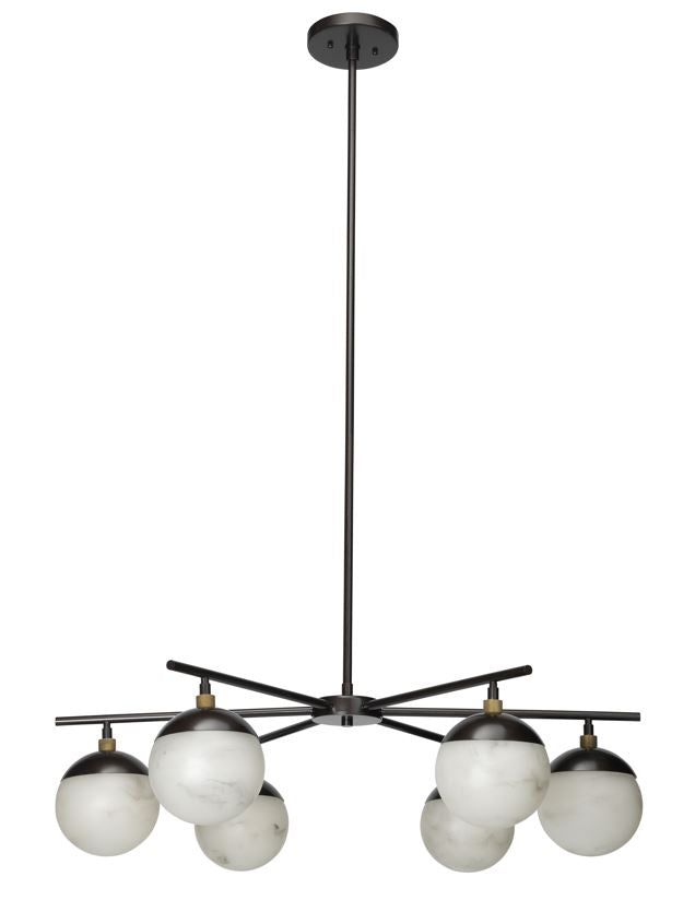 Metro Alabaster 6 Light Chandelier - thebelacan