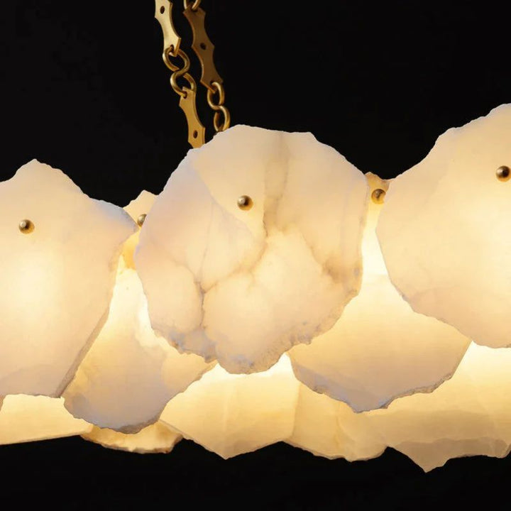 Nasile Linear Alabaster Chandelier (Chain) - thebelacan