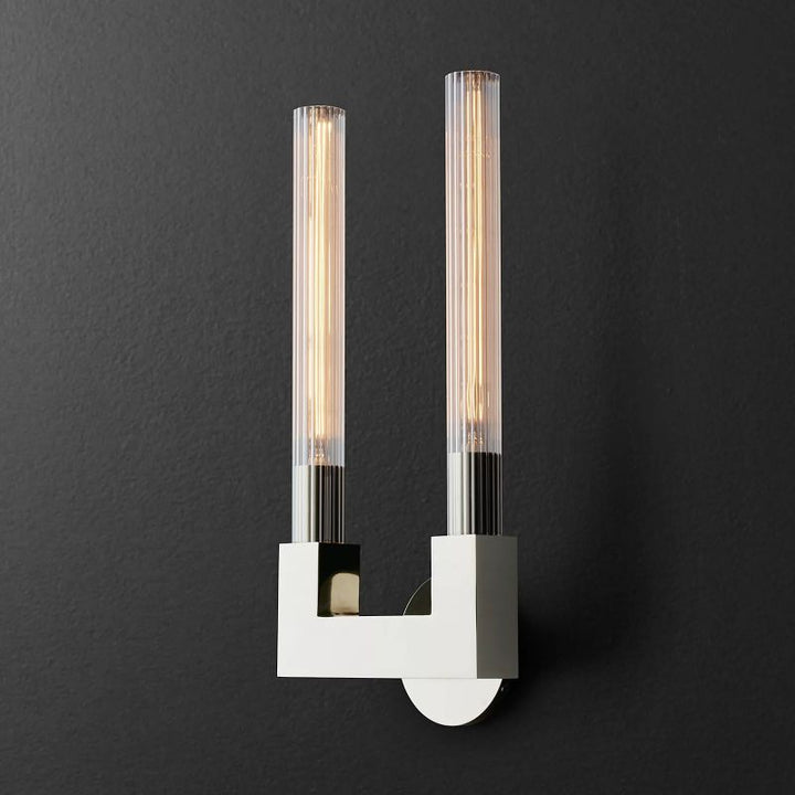 Prismatic Glass Double Wall Sconce - thebelacan