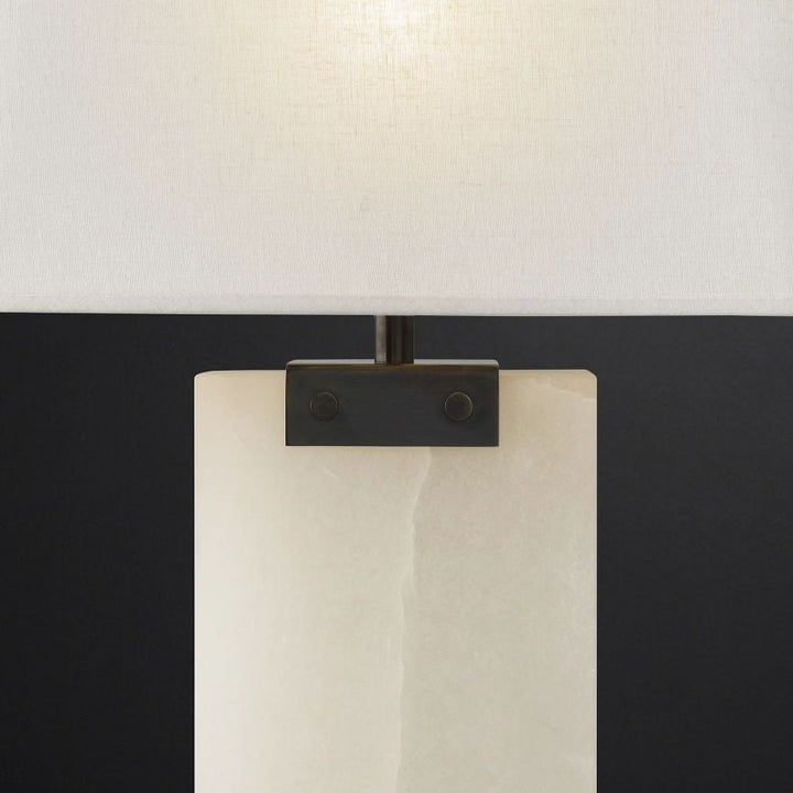 Rectangular Column Alabster Table Lamp - thebelacan