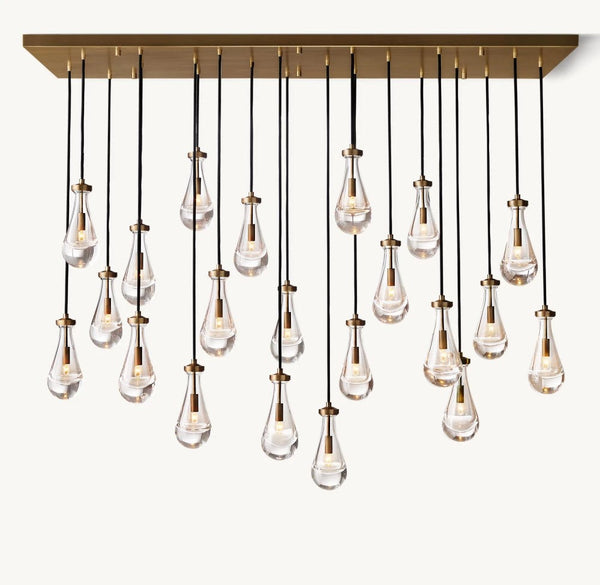 Raindrop Rectangular Chandelier 72"