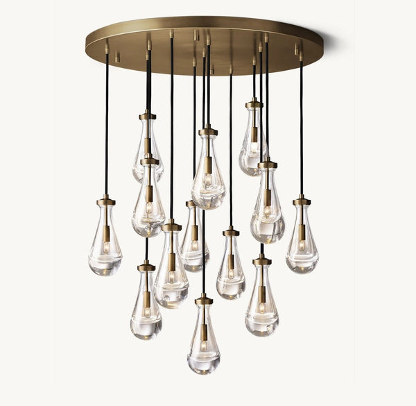 Raindrop Round Chandelier 36"