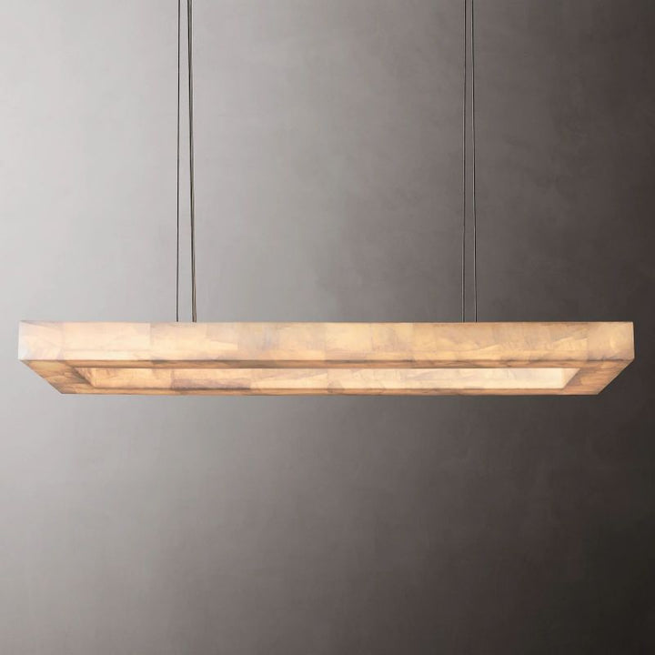 Riveage Rectangular Calcite Chandelier 54" - thebelacan