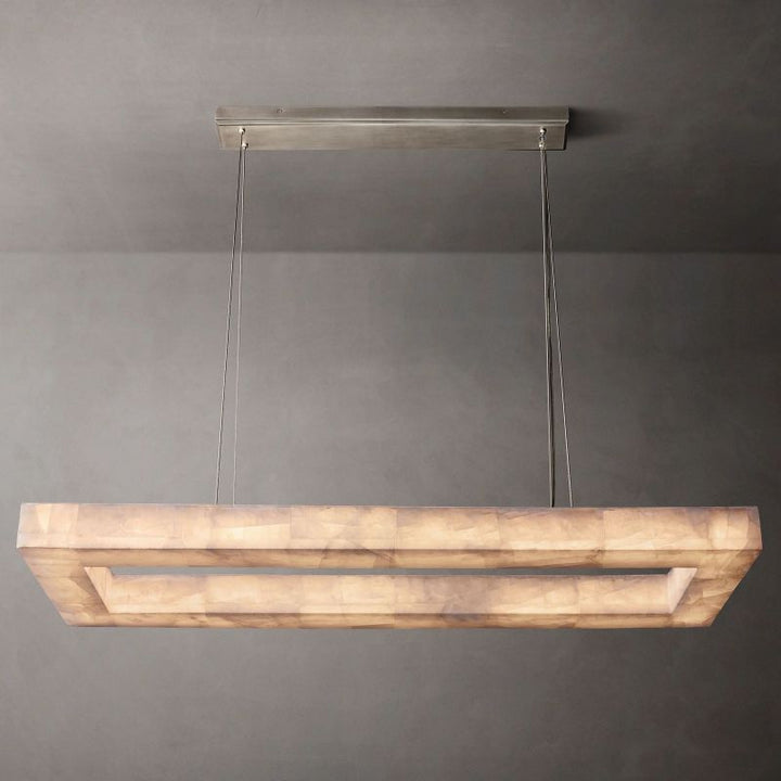 Riveage Rectangular Calcite Chandelier 54" - thebelacan