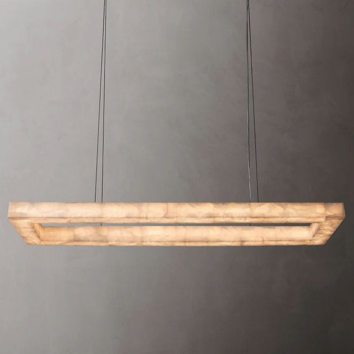 Riveage Rectangular Calcite Chandelier 72" - thebelacan