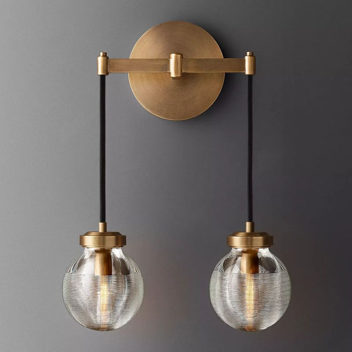 Roby Spherical Modern Double Wall Sconce - thebelacan