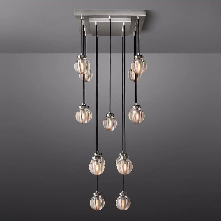 Roby Spherical Modern Rectangular Chandelier 36” - thebelacan