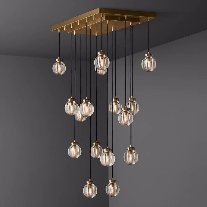 Roby Spherical Modern Rectangular Chandelier 36” - thebelacan