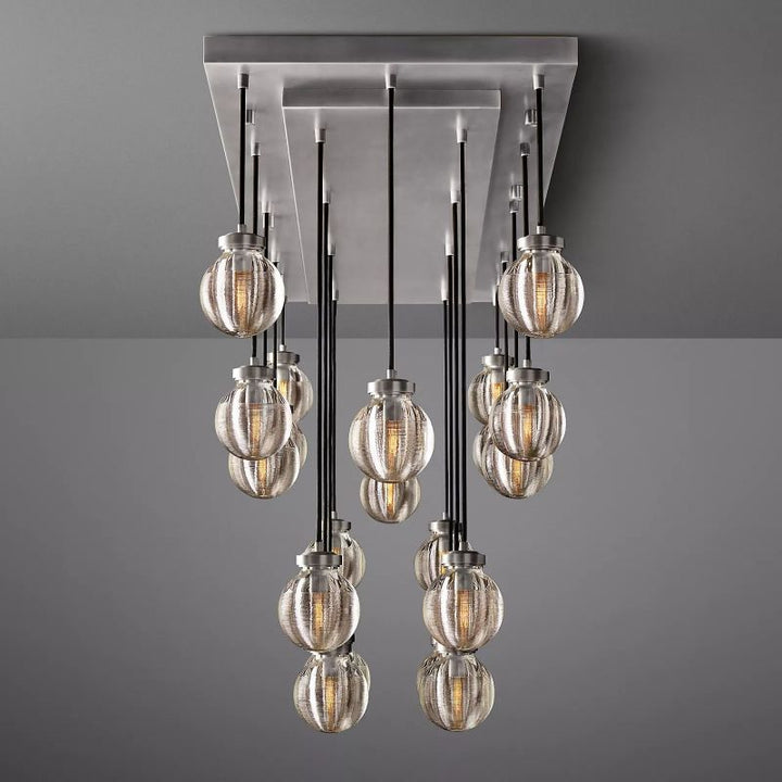 Roby Spherical Modern Rectangular Chandelier 54” - thebelacan