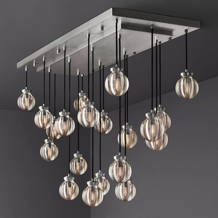 Roby Spherical Modern Rectangular Chandelier 54” - thebelacan