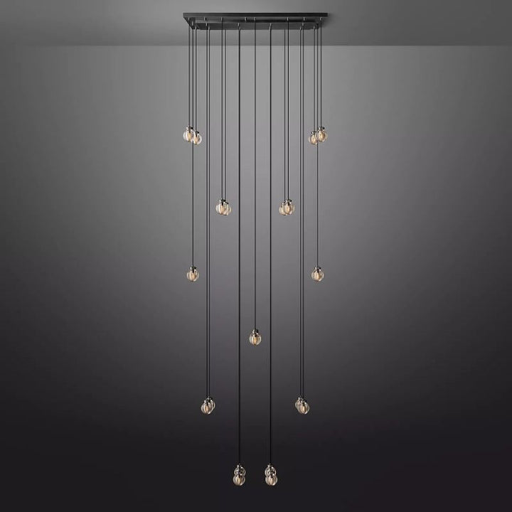 Roby Spherical Modern Rectangular Chandelier 54” - thebelacan