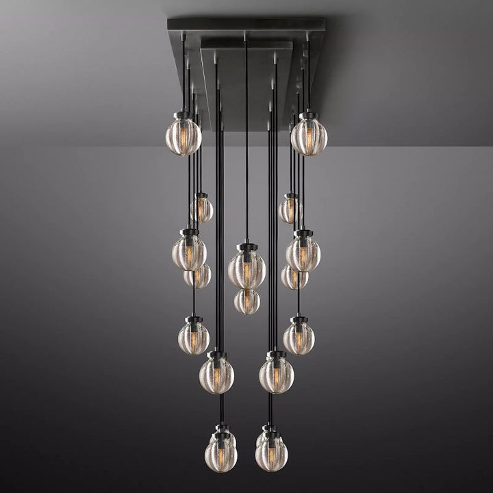 Roby Spherical Modern Rectangular Chandelier 54” - thebelacan